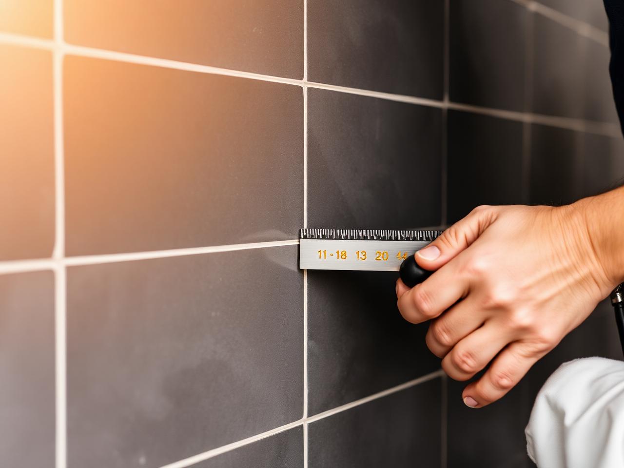 Strak gelegd wandtegelwerk in donkere tinten — badkamer in Oss